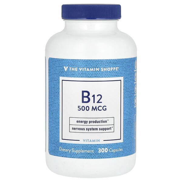 vsi01171_v_9.jpg Витамин B12, 500 мкг, 300 капсул — The Vitamin Shoppe