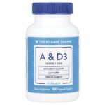 Витамины A и D3, 100 растительных капсул — The Vitamin Shoppe
