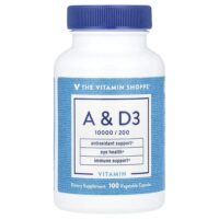 Витамины A и D3, 100 растительных капсул — The Vitamin Shoppe