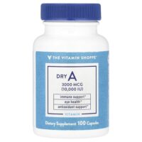 Dry A, 3000 мкг (10 000 МЕ), 100 капсул — The Vitamin Shoppe