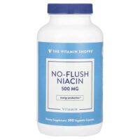 Ниацин без смывания, 500 мг, 300 растительных капсул — The Vitamin Shoppe
