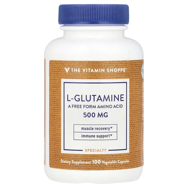 vsi01390_v_8.jpg L-глютамин, 500 мг, 100 растительных капсул — The Vitamin Shoppe