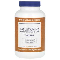 L-глютамин, 500 мг, 300 растительных капсул — The Vitamin Shoppe