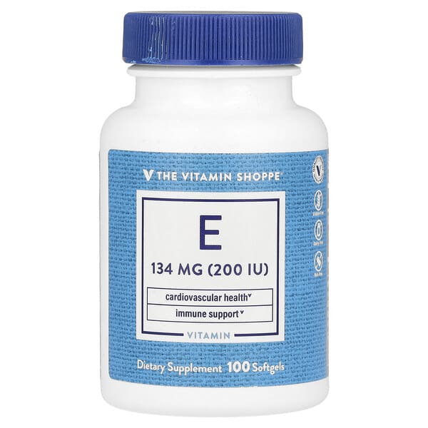 vsi01550_v_8.jpg Витамин E, 134 мг (200 МЕ), 100 мягких таблеток — The Vitamin Shoppe