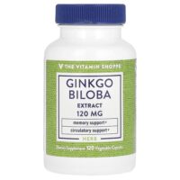 Экстракт гинкго билоба, 120 мг, 120 растительных капсул — The Vitamin Shoppe