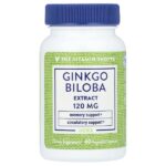 Экстракт гинкго билоба, 120 мг, 60 растительных капсул — The Vitamin Shoppe