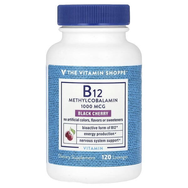 vsi01730_v_8.jpg B12, черная вишня, 1000 мкг, 120 пастилок — The Vitamin Shoppe