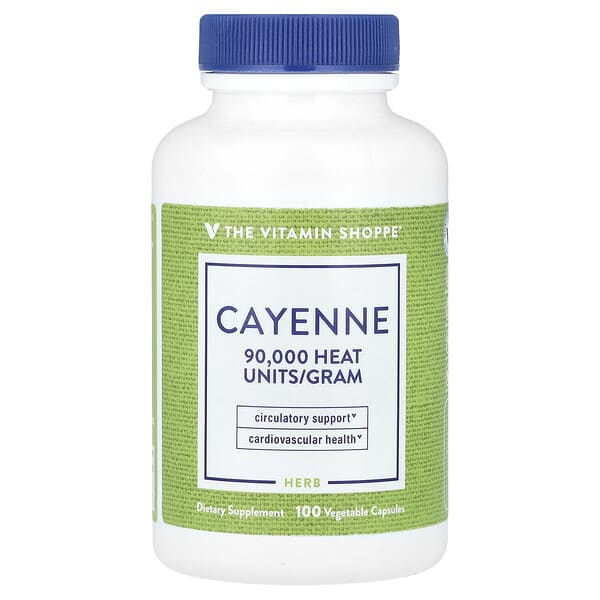 vsi01786_v_8.jpg Кайенский перец, 100 растительных капсул (450 мг на капсулу) — The Vitamin Shoppe
