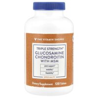 глюкозамин и хондроитин тройной силы с МСМ, 120 таблеток — The Vitamin Shoppe