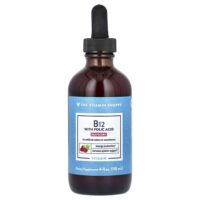 витамин B12 с фолиевой кислотой, малина, 118 мл (4 жидк. унции) — The Vitamin Shoppe