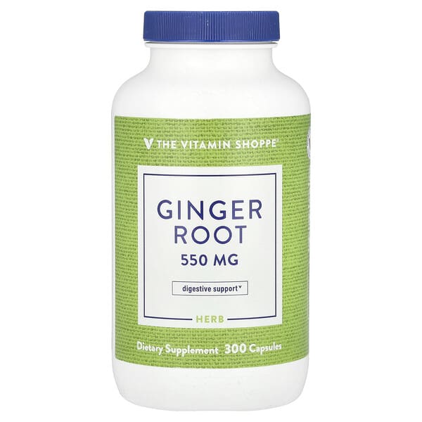 vsi02066_v_8.jpg Корень имбиря, 550 мг, 300 капсул — The Vitamin Shoppe