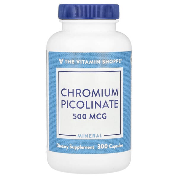vsi02140_v_8.jpg Пиколинат хрома, 500 мкг, 300 капсул — The Vitamin Shoppe