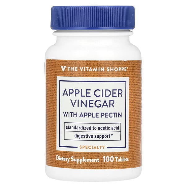vsi02168_v_8.jpg Яблочный уксус с яблочным пектином, 100 таблеток — The Vitamin Shoppe