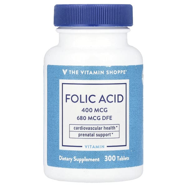 vsi02169_v_8.jpg Фолиевая кислота, 680 мкг DFE, 300 таблеток — The Vitamin Shoppe