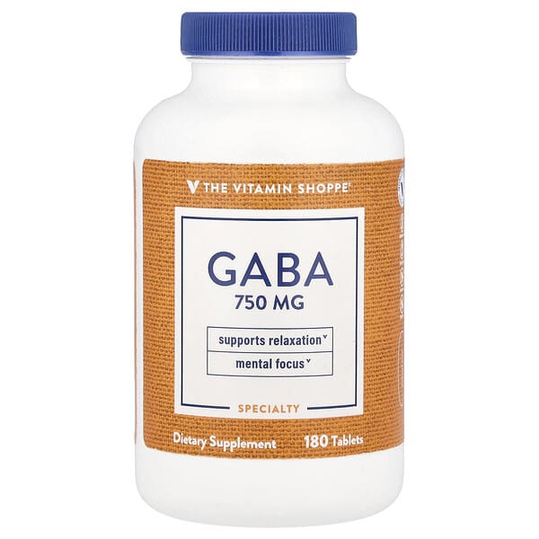 vsi02218_v_8.jpg ГАМК, 180 таблеток — The Vitamin Shoppe