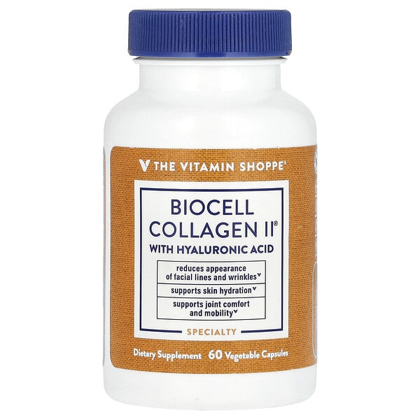 vsi02519_v_8.jpg Biocell Collagen II с гиалуроновой кислотой, 60 растительных капсул — The Vitamin Shoppe