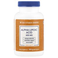 Альфа-липоевая кислота, 600 мг, 120 растительных капсул — The Vitamin Shoppe