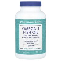 Рыбий жир с омега-3, 1200 мг, 180 мягких таблеток — The Vitamin Shoppe