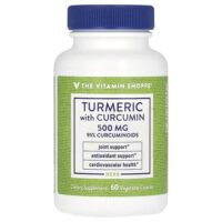 куркума с куркумином, 500 мг, 60 растительных капсул — The Vitamin Shoppe
