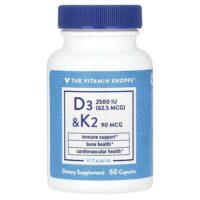 витамины D3 и К2, 60 капсул — The Vitamin Shoppe