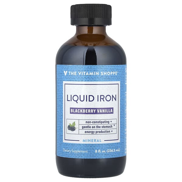 vsi03662_v_8.jpg Liquid Iron, ежевика и ваниль, 236,5 мл (8 жидк. Унций) — The Vitamin Shoppe
