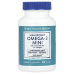 Омега-3 мини, высокая эффективность, 60 капсул (700 мг в каждой капсуле) — The Vitamin Shoppe