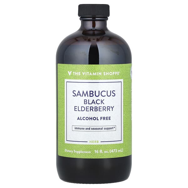 vsi03719_v_8.jpg Sambucus, черная бузина, без спирта, 473 мл (16 жидк. Унций) — The Vitamin Shoppe