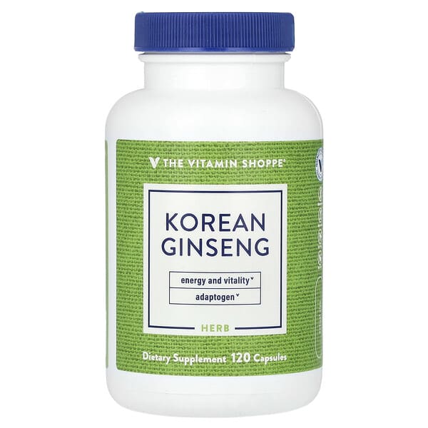 vsi03780_v_8.jpg Корейский женьшень, 120 капсул (648 мг в каждой капсуле) — The Vitamin Shoppe