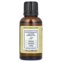 100% чистое эфирное масло, перечная мята, 30 мл (1 жидк. унц.) — The Vitamin Shoppe