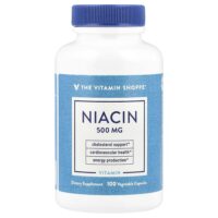 Ниацин, 500 мг, 100 растительных капсул — The Vitamin Shoppe