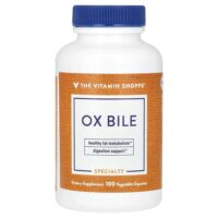 Бычья желчь, 100 растительных капсул (125 мг на капсулу) — The Vitamin Shoppe