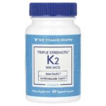 витамин K2, тройная сила, 300 мкг, 60 растительных капсул — The Vitamin Shoppe