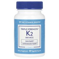 витамин K2, тройная сила, 300 мкг, 60 растительных капсул — The Vitamin Shoppe