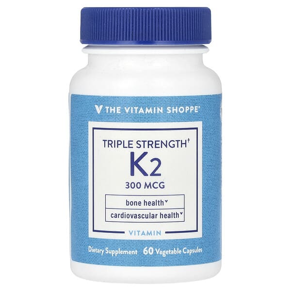 vsi04314_v_8.jpg витамин K2, тройная сила, 300 мкг, 60 растительных капсул — The Vitamin Shoppe