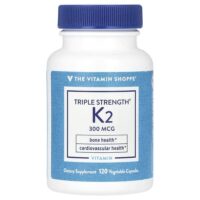 витамин K2, тройная сила, 300 мкг, 120 растительных капсул — The Vitamin Shoppe