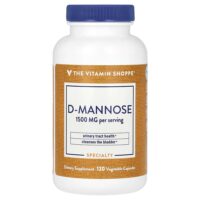 D-манноза, 120 растительных капсул (500 мг в 1 капсуле) — The Vitamin Shoppe