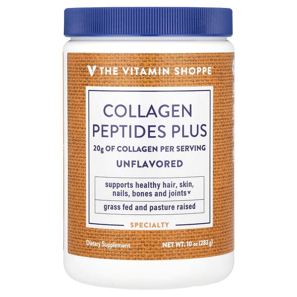 vsi04851_v_8.jpg Collagen Peptides Plus, без ароматизаторов, 283 г (10 унций) — The Vitamin Shoppe