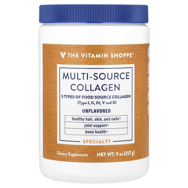 vsi04853_v_8.jpg Multi-Source Collagen, без добавок, 257 г (9 унций) — The Vitamin Shoppe