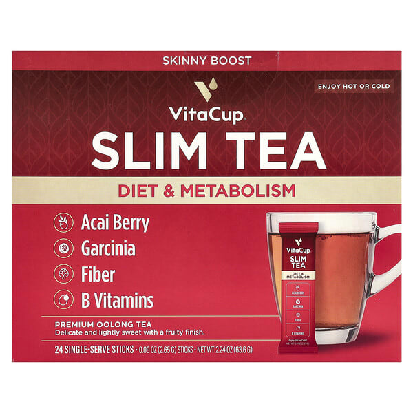 vta28818_v_24.jpg Slim Instant Tea, чай улун премиум-класса, 24 шт. На одну порцию, по 2,65 г (0,09 унции) — VitaCup