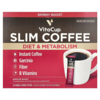 Растворимый кофе Slim Blend, средней обжарки, 24 палочки, по 3,7 г (0,13 унции) каждая — VitaCup