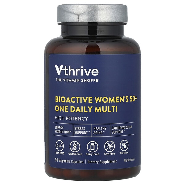 vth06107_v_8.jpg Bioactive Women's 50+ One Daily Multi, 30 растительных капсул — Vthrive