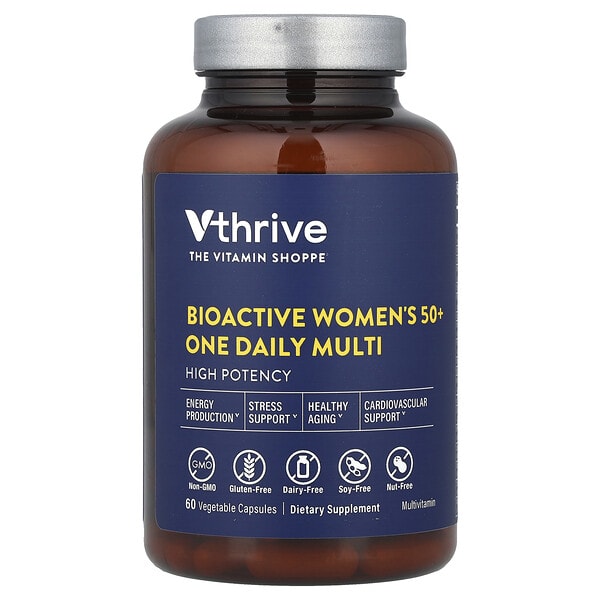 vth06108_v_8.jpg Bioactive Women's 50+ One Daily Multi, 60 растительных капсул — Vthrive
