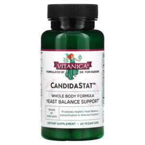 CandidaStat, поддержка баланса дрожжей, 60 вегетарианских капсул — Vitanica