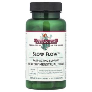Slow Flow, поддержка менструального цикла, 60 вегетарианских капсул — Vitanica