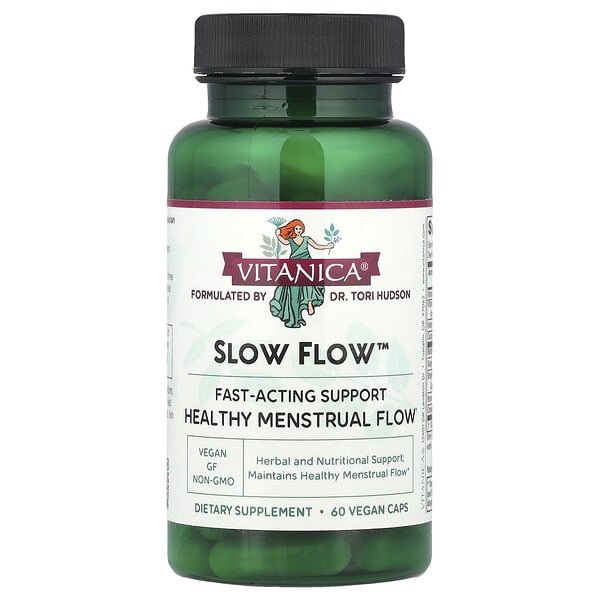vtn02130_v_37.jpg Slow Flow, поддержка менструального цикла, 60 вегетарианских капсул — Vitanica