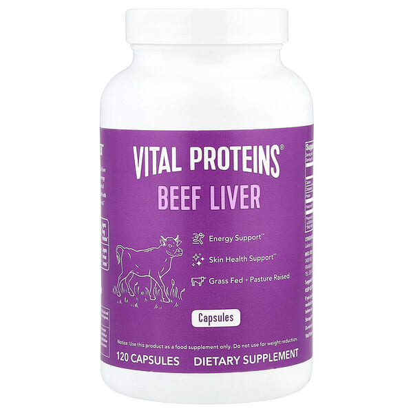 vtp00515_v_37.jpg говяжья печень, 750 мг, 120 капсул — Vital Proteins