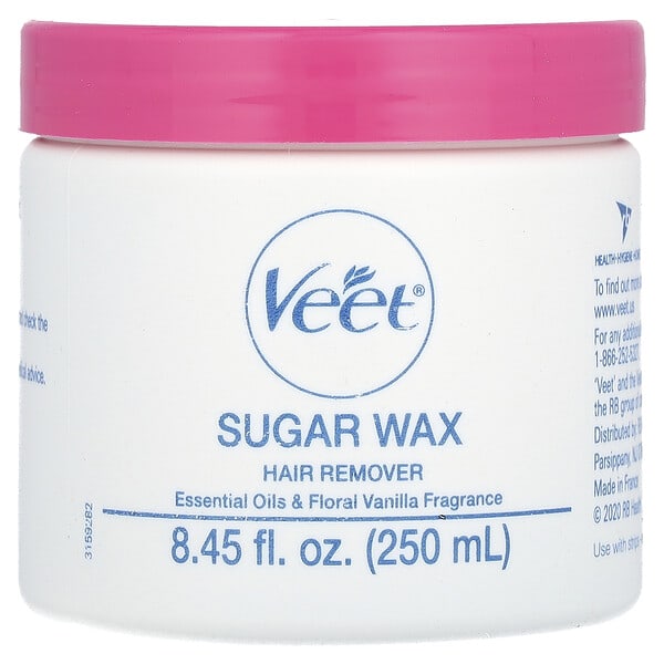vtt10654_v_26.jpg Veet, средство для удаления волос, с сахарным воском, эфирные масла и цветки ванили, 14 шт.