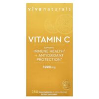 Витамин C, 1000 мг, 250 растительных капсул — Viva Naturals
