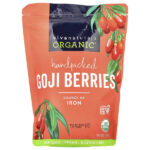 Органические собранные вручную ягоды годжи, 454 г (1 фунт) — Viva Naturals