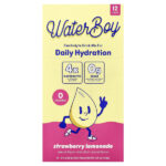 Daily Hydration, смесь для приготовления электролитического напитка, со вкусом клубничного лимонада, 12 стиков в упаковке, по 3,1 г (0,11 унции) — Waterboy